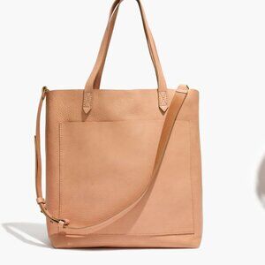 The Madewell Transport Tote Color Linen Laptop Shoulder Leather Bag